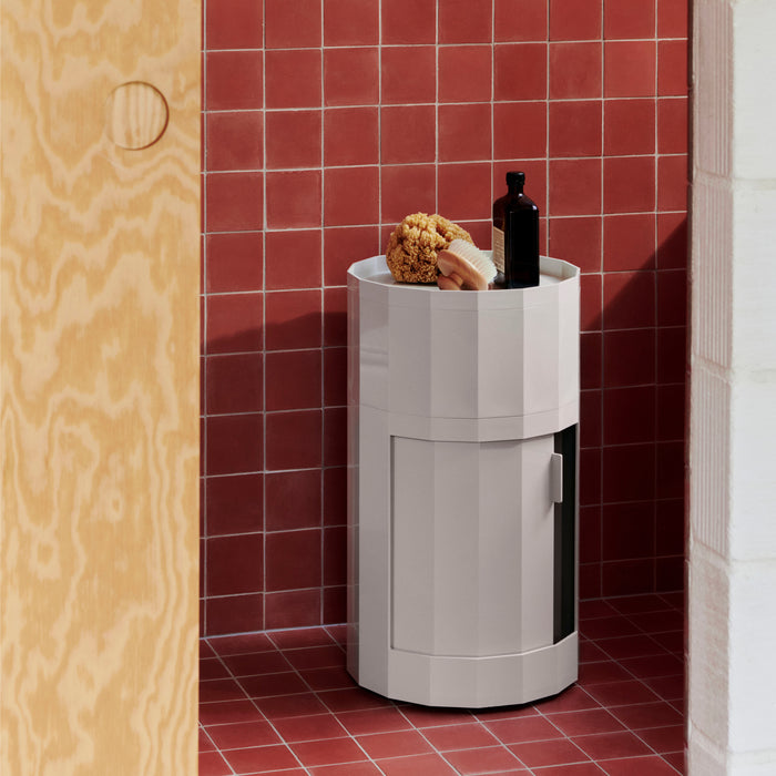 HAY Facet Bijzettafel met Opbergvak - High - Misty Grey