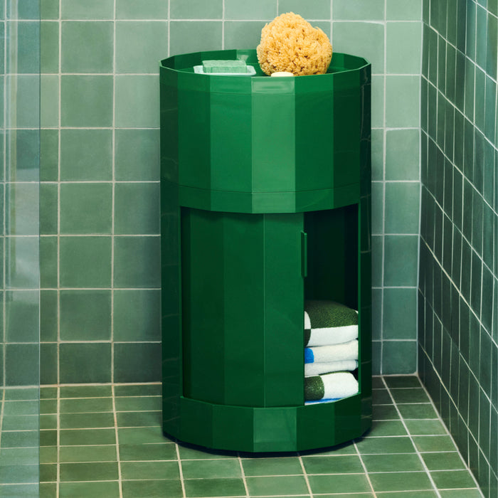 HAY Facet Bijzettafel met Opbergvak - High - Spinach Green