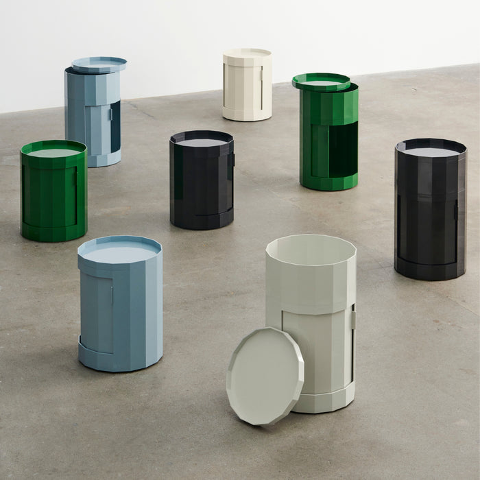 HAY Facet Bijzettafel met Opbergvak - High - Spinach Green