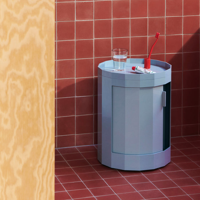 HAY Facet Bijzettafel met Opbergvak - Low - Misty Blue