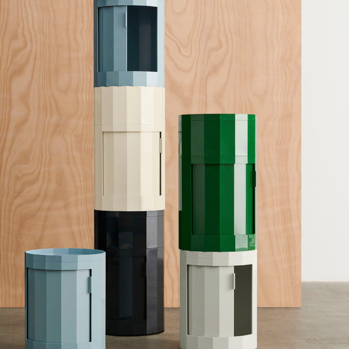 HAY Facet Bijzettafel met Opbergvak - Low - Misty Blue