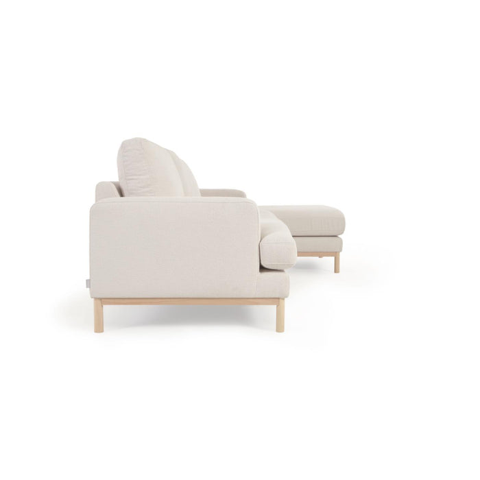 Kave Home Mihaela 3-Zitsbank Chaise Longue Rechts - Wit