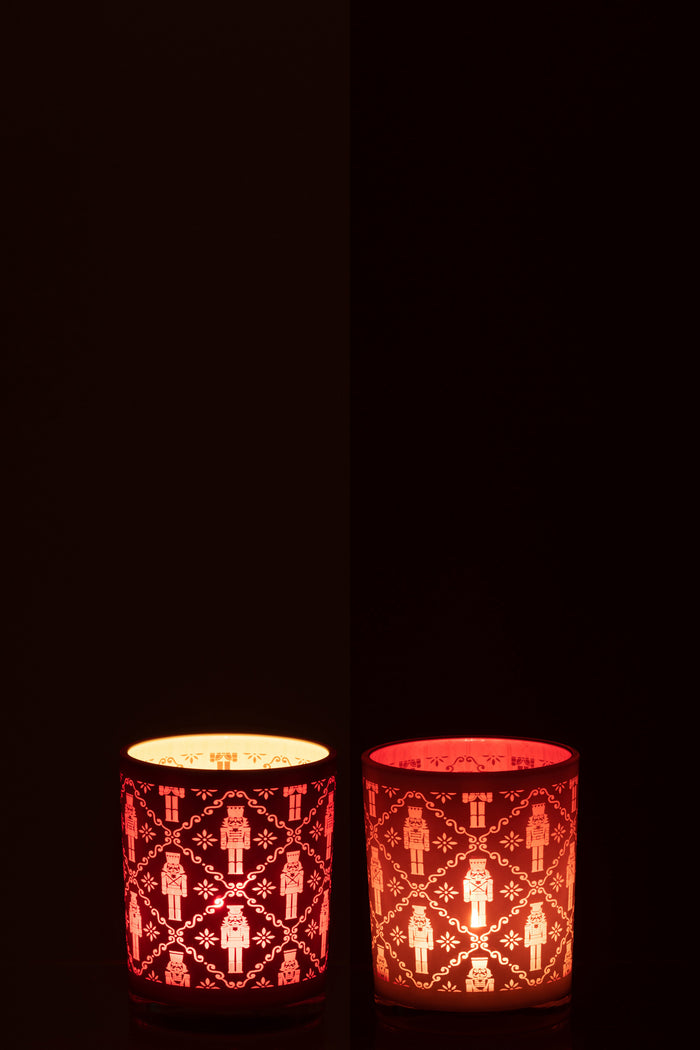 J-Line decoratie bal Hanger Rond|Koraal - kunststof - roest - doos van 5