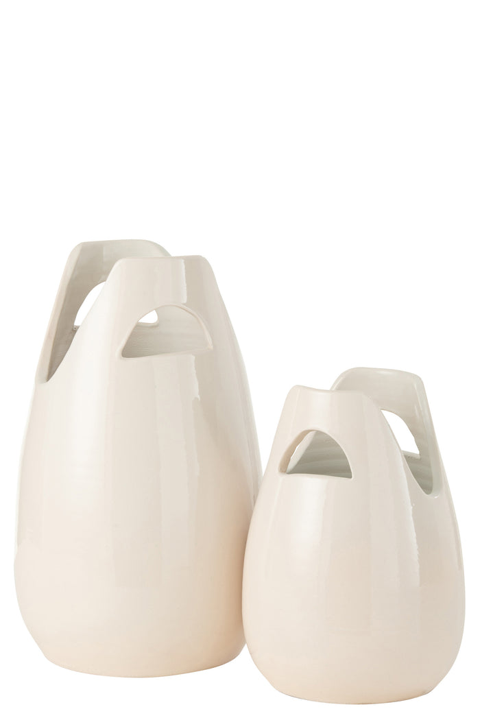 J-Line hanger Krans Met Woorden - gedroogde bloemen - naturel - 4 stuks