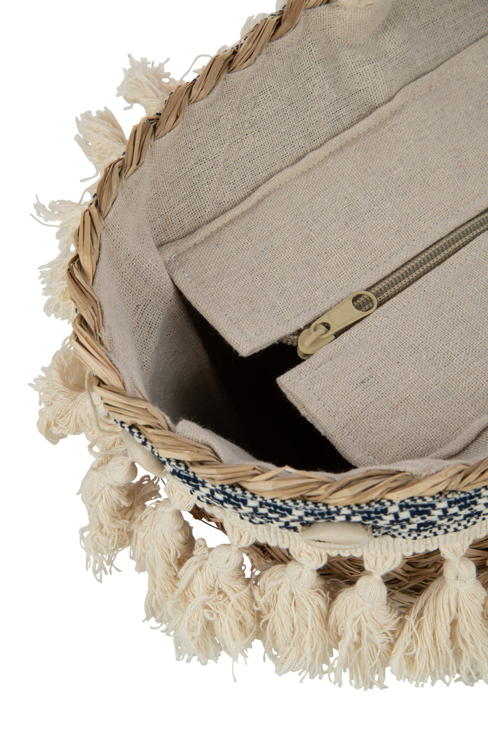 J-Line kerstbal Parels - glas - paars - small - doos van 4 stuks