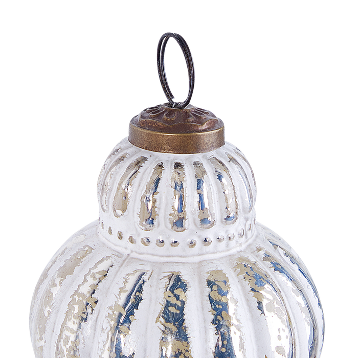 Beliani - CREMEUX - Kerstballen set van 6 - Zilver - Glas