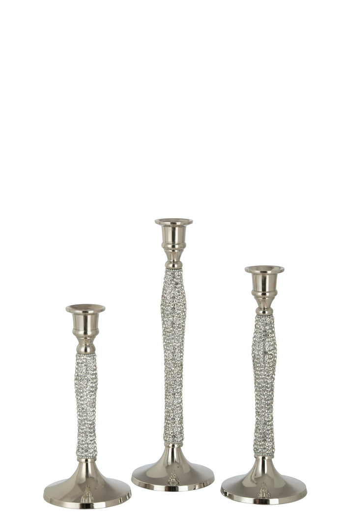 J-Line kandelaar Diamant - aluminium - zilver - large