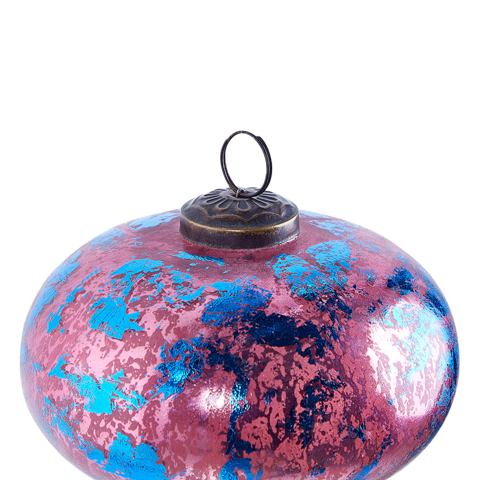 Beliani - ASTRALE - Kerstballen set van 6 - Roze - Glas