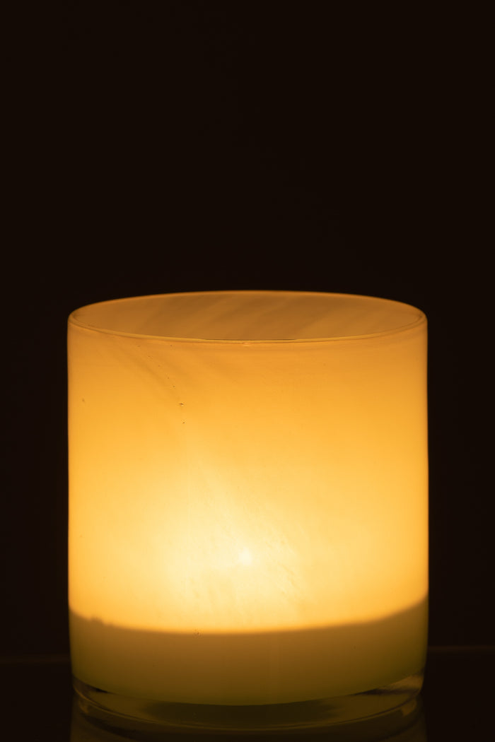 J-Line windlicht Jade - glas - lichtgroen - medium