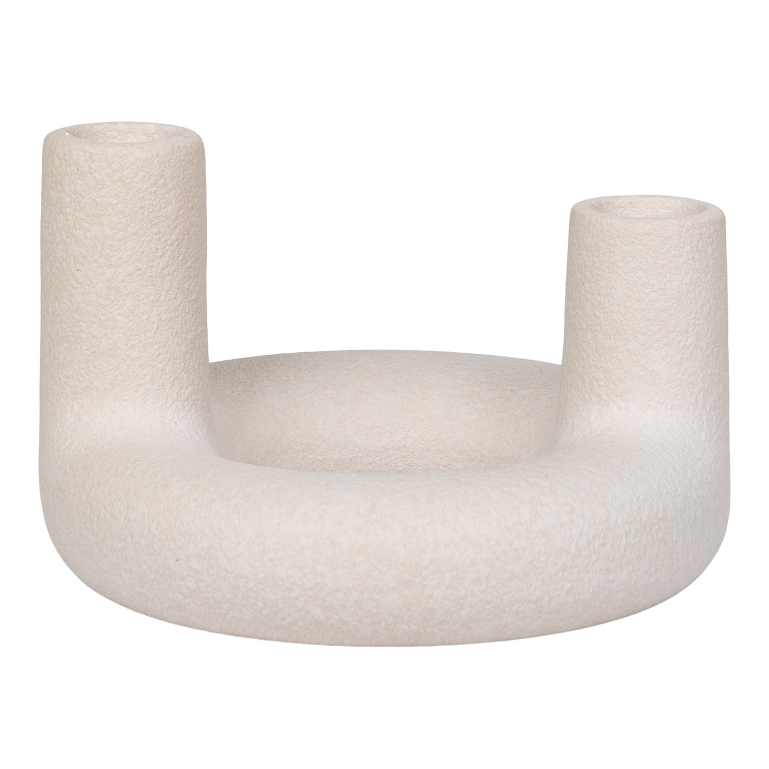 QUVIO Kandelaar beige – Keramiek – Beige