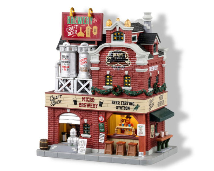 Lemax - 'Derby & Sons Brewing Co.' - Verlicht gebouw - Exclusief