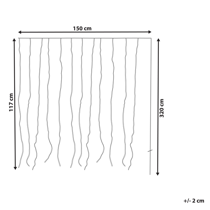 Beliani - KULUSUK - LED lichtgordijn - Meerkleurig - PVC