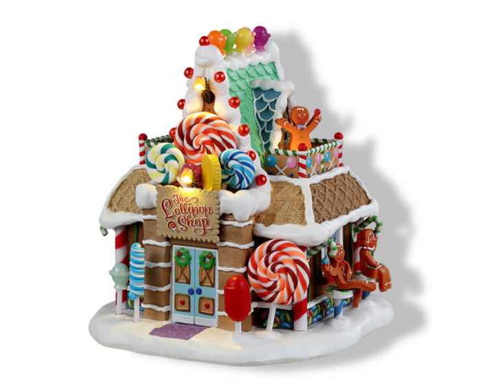 Lemax - 'The Lollipop Shop' - Verlicht gebouw - Exclusief adapter