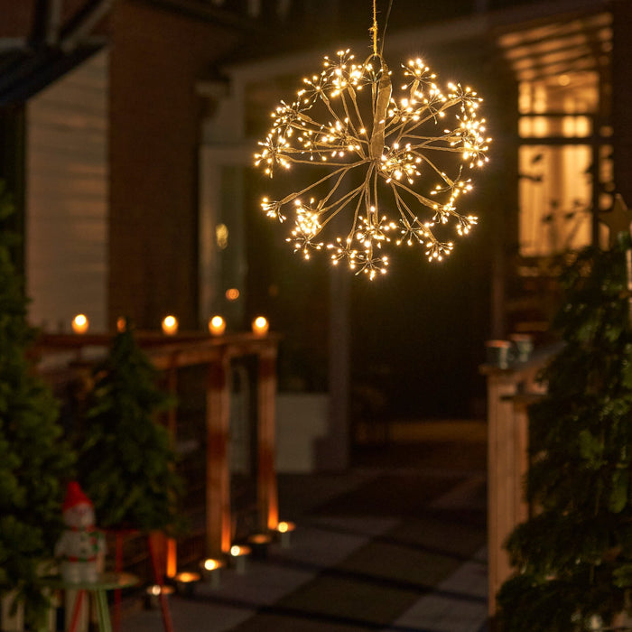 Luca Lighting Kerstverlichting Bal met Lampjes - Ø30 cm - Zwart