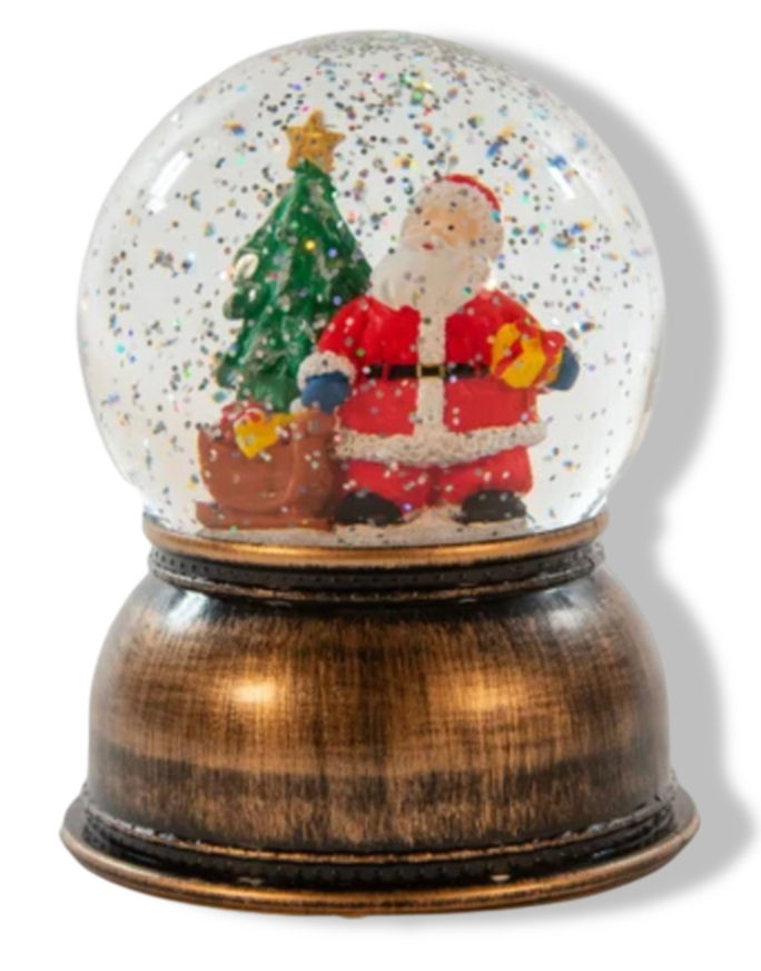 Anna's Collection - B.O. Globe Santa Glitter Water Led Warm White 1...