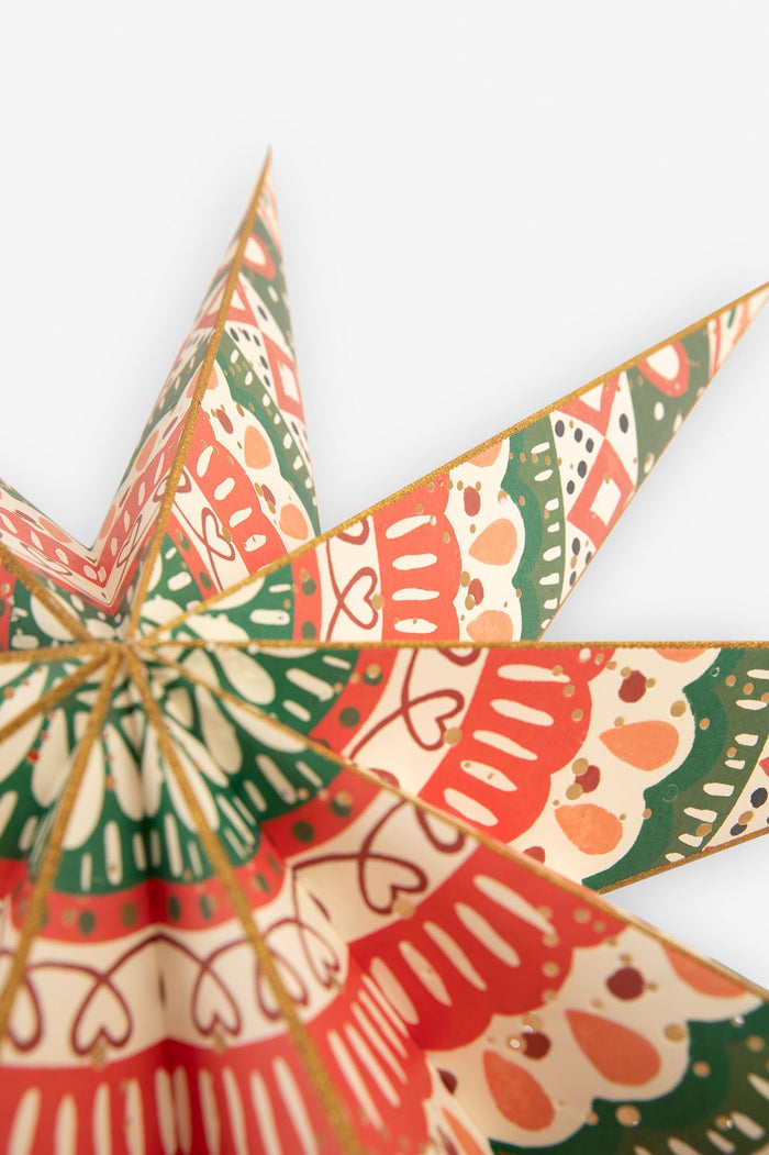 Sissy-Boy Kerstster met multicolour print en LED