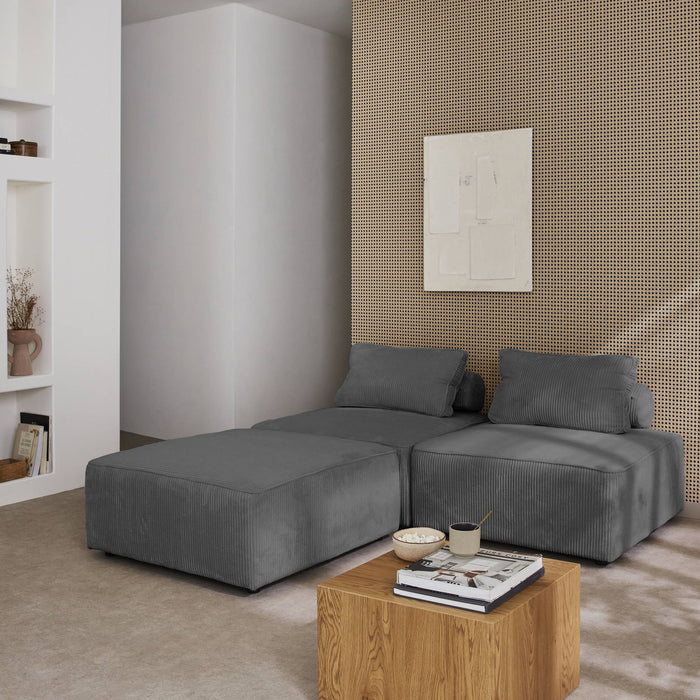 sweeek - Fauteuils corduroy 1 zitplaats (set van 3)