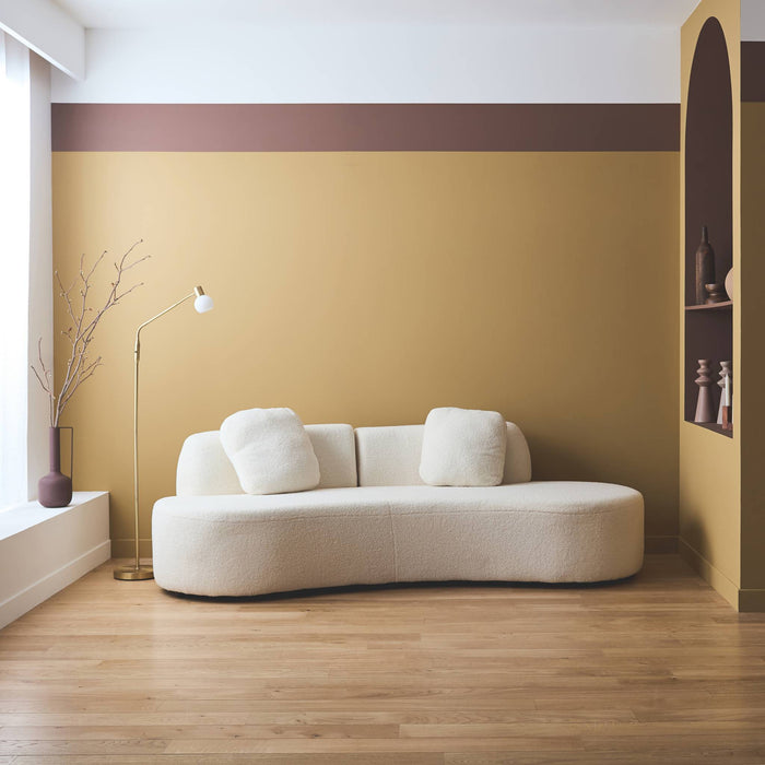 sweeek - 3-zits organische komma bank in boucléstof