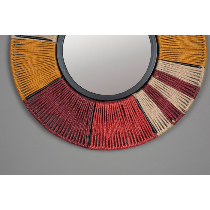 Dutchbone Surya Rope Spiegel| Wandspiegel Rond 40x40 cm - Multi colour