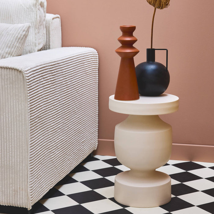 sweeek - Bijzettafel, hoofdeinde bank, nachtkastje in metaal, Ø30,5 x