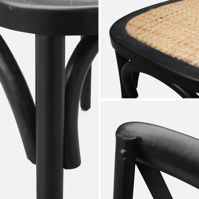 sweeek - Vintage rubberhouten bistrostoelen (set van 2)