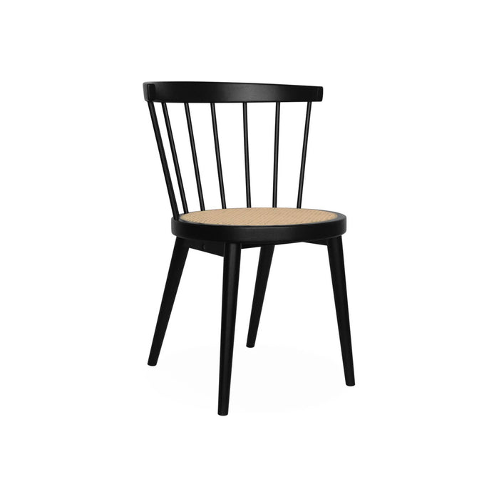 sweeek - Houten en rotan stoelen (set van 4)