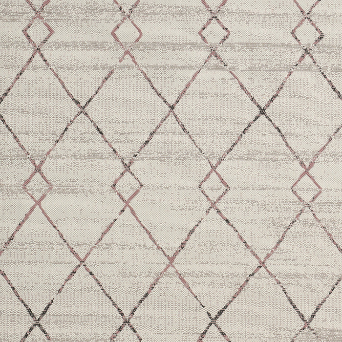 Garden Impressions Buitenkleed Diamonds ecru|roze 120x170 cm