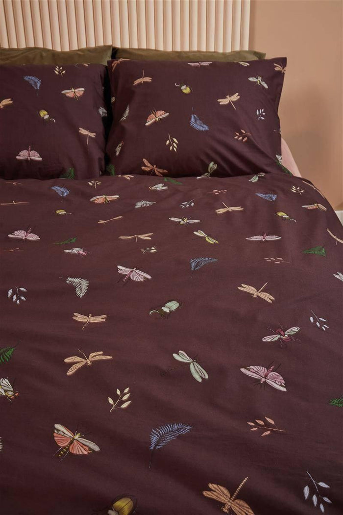 At Home dekbedovertrek Living World aubergine - 1-persoons