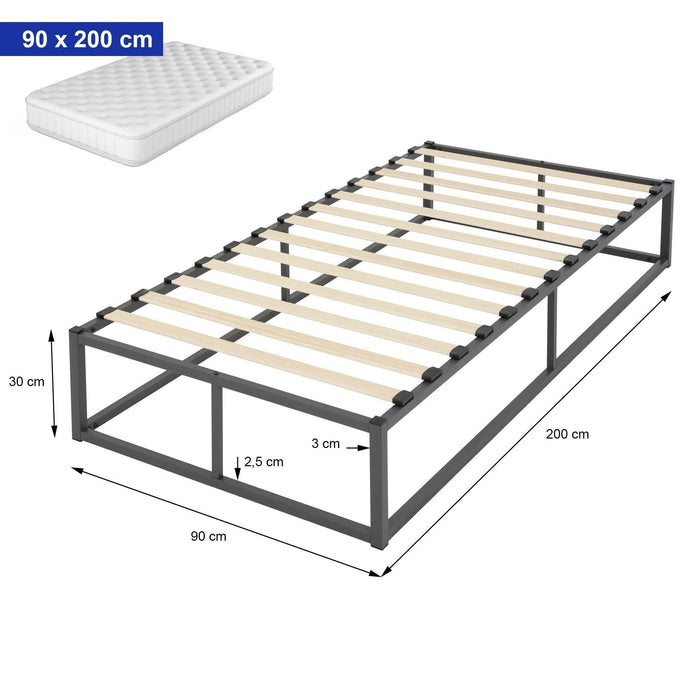 ML-Design Bedframe Peter met matras 90 x 200 cm