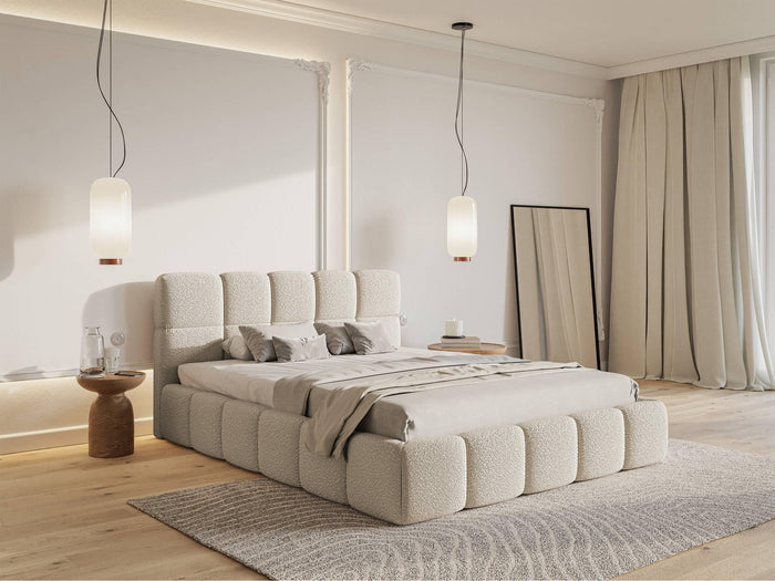 NADUVI Collection Bedframe Chloe bouclé 180 x 200 cm