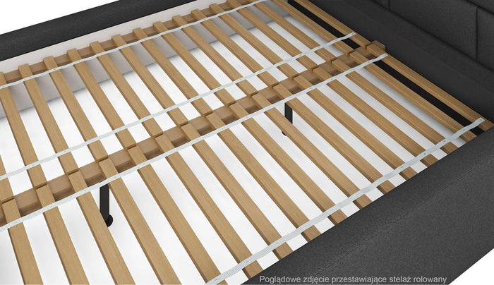 NADUVI Collection Bedframe Chloe bouclé 180 x 200 cm