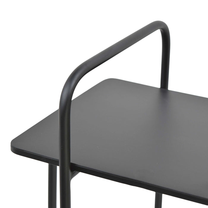 LOFT42 Easy Bijzettafel met Krantenbak Mat Zwart - 62x28x37