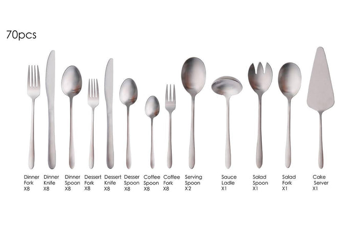 Buccan - Bestekset - London - 70 delig - Zilver