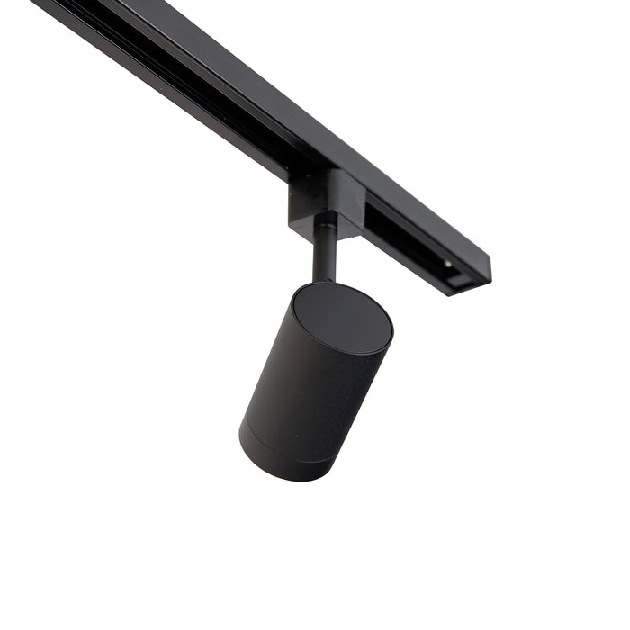 QAZQA Smart 1-fase railsysteem met 4 wifi GU10 spots zwart - Iconic