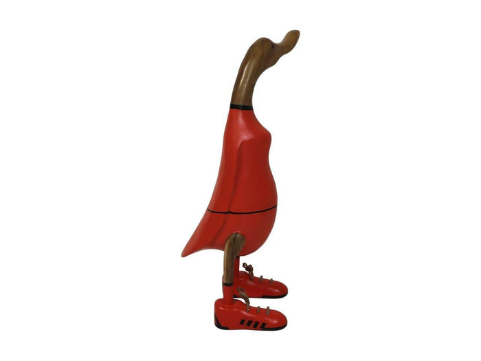 Voetbal eend Nederland - 12x18x44- Oranje|naturel - Bamboe