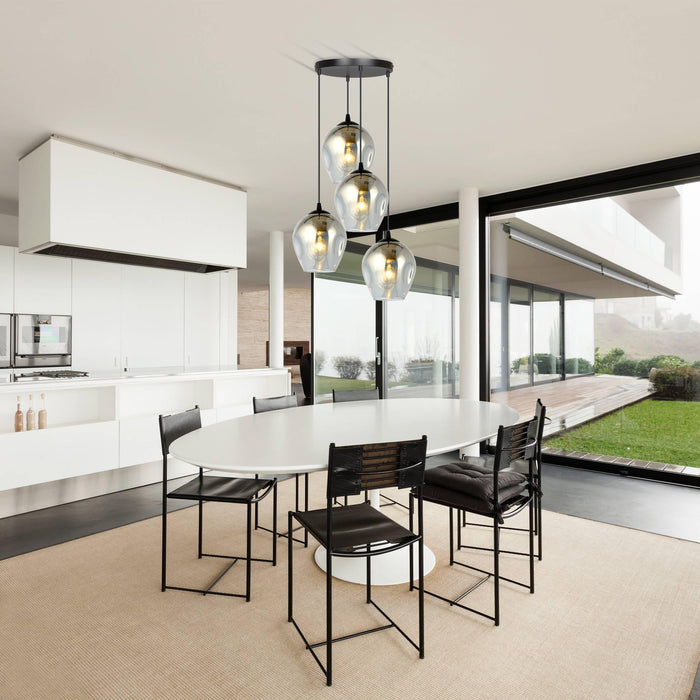 Loft46 4-lichts hanglamp Noah rond