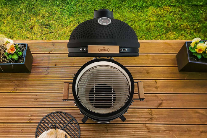 Buccan BBQ - Kamado barbecue - Table Grill 15" - Zwart