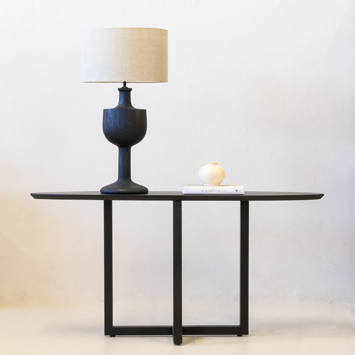 Giga Meubel - Tafellamp Zwart -40cm - Hout - Tafellamp Greta