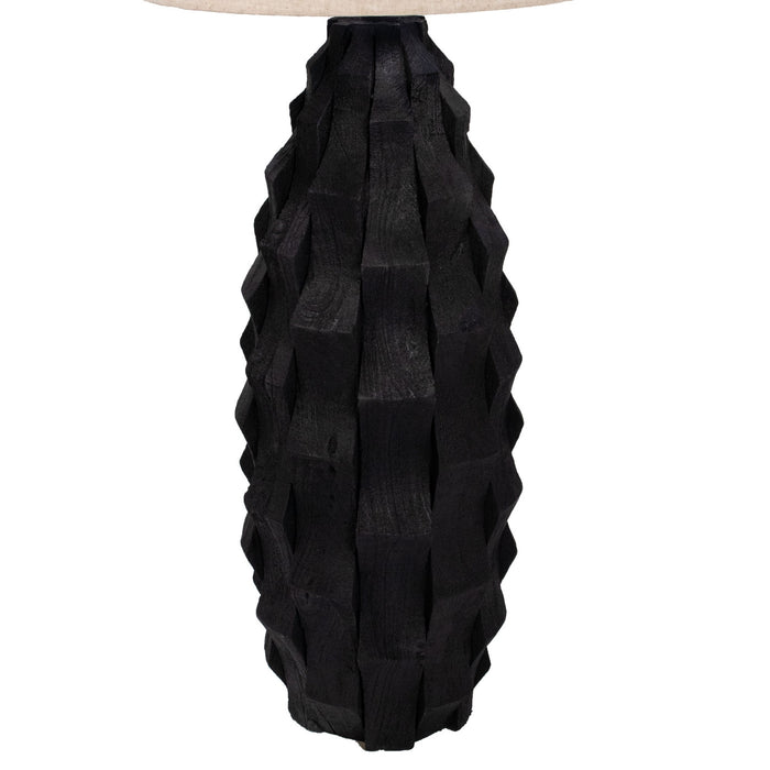 Giga Meubel - Tafellamp Zwart - 40cm - Hout - Tafellamp Matteo