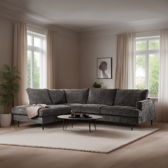 Giga Meubel - 3-Zits Hoekbank Haga Antraciet Links