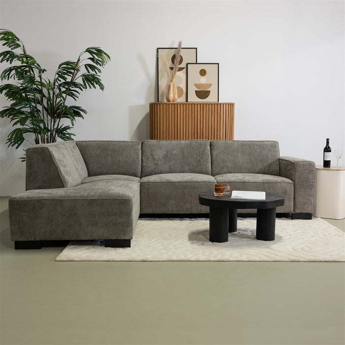 Giga Meubel - Hoekbank Taupe - 3,5-Zits Links - 274x205x80cm - Napoli