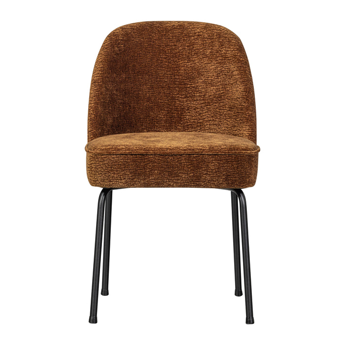 WOOOD Vogue Eetkamerstoel - Chenille - Midden Bruin