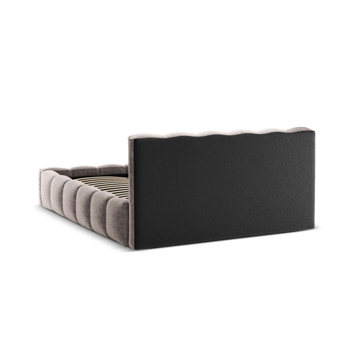 Micadoni Lupine Bedframe met Opbergruimte 200 x 200 cm - Chenille - Cappuccino