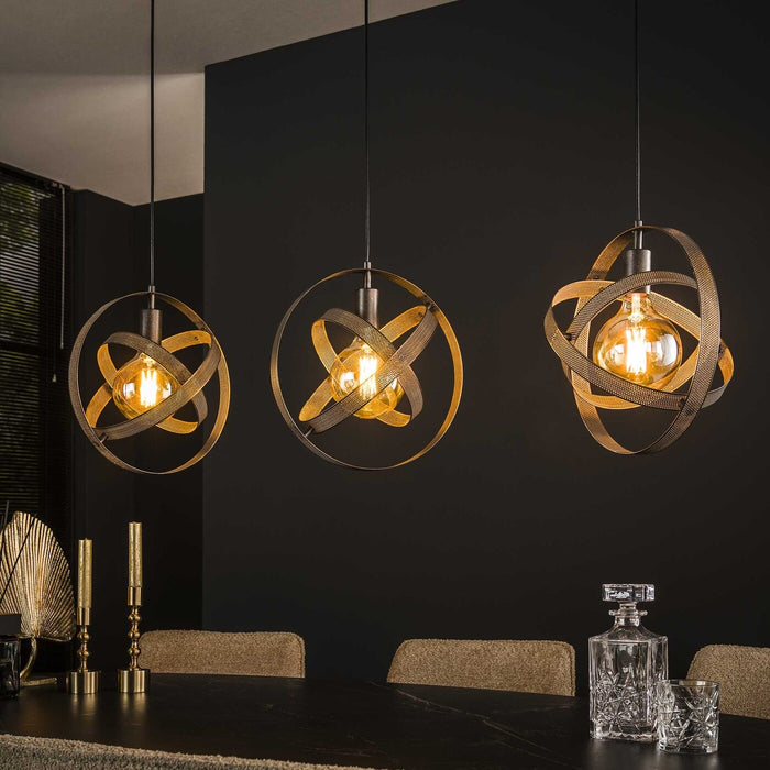 Giga Meubel - Hanglamp Cosmos Mesh 3-Lichts Artic Zwart
