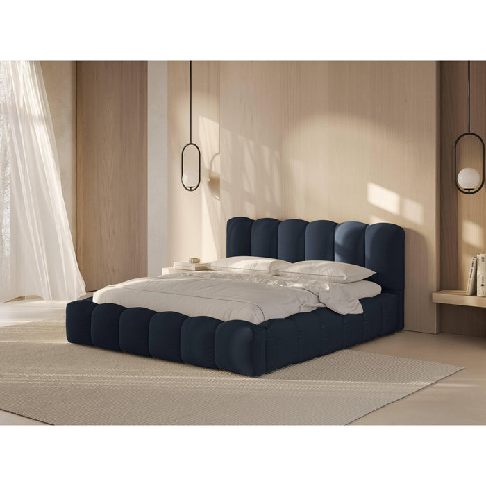 Micadoni Lupine Bedframe met Opbergruimte 160 x 200 cm - Koningsblauw
