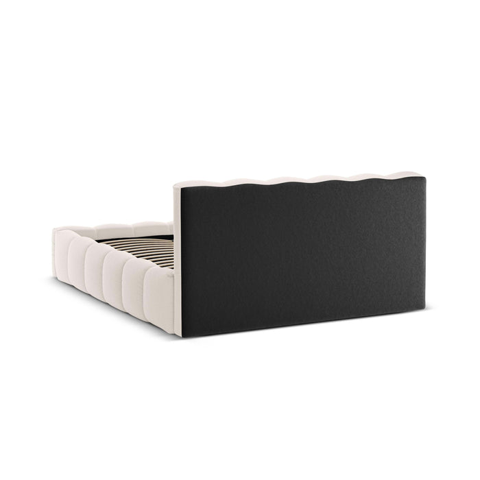 Micadoni Lupine Bedframe met Opbergruimte 200 x 200 cm - Lichtbeige