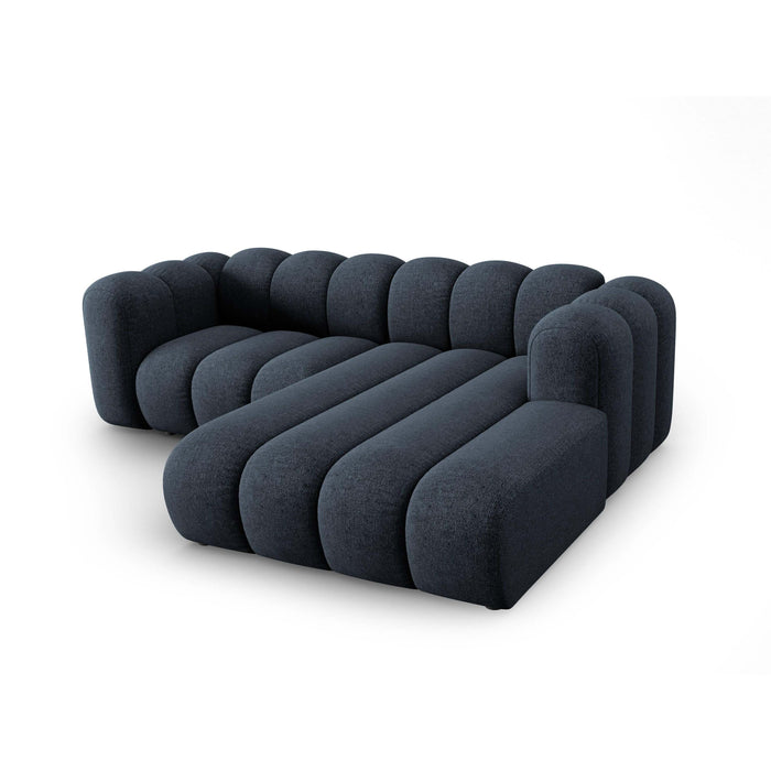 Micadoni Lupine 3-zits Hoekbank met Chaise Longue Rechts - Chenille - Koningsblauw