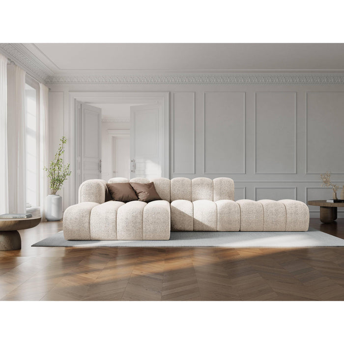 Micadoni Lupine 5-zits Hoekbank met Chaise Longue Open Links - Chenille - Lichtbeige