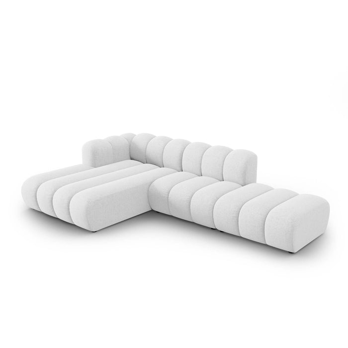 Micadoni Lupine 5-zits Hoekbank met Chaise Longue Open Links - Chenille - Lichtbeige