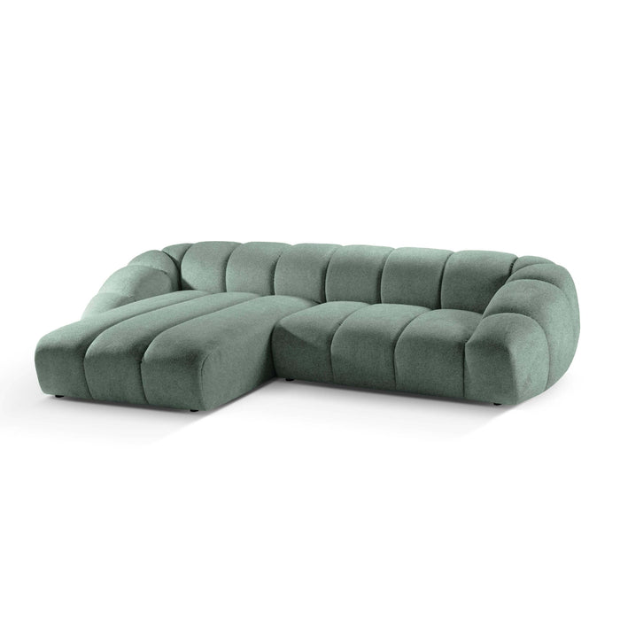 Micadoni Diana 4-zits Hoekbank met Chaise Longue Links - Mintgroen